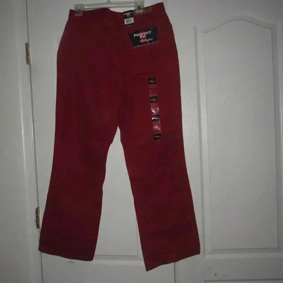 Vintage BILL BLASS 90’s Perfect Fit Lower Rise Boot Cut Red Jeans Size 14 NWT - Picture 3 of 5